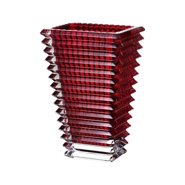 Baccarat Eye Red Small Rectangular Vase
