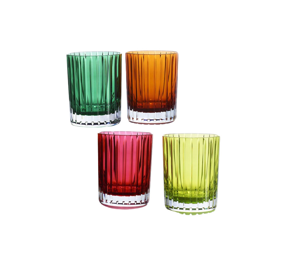 Baccarat Harmonie Tumblers Colors of Joy Intense Set, S/4