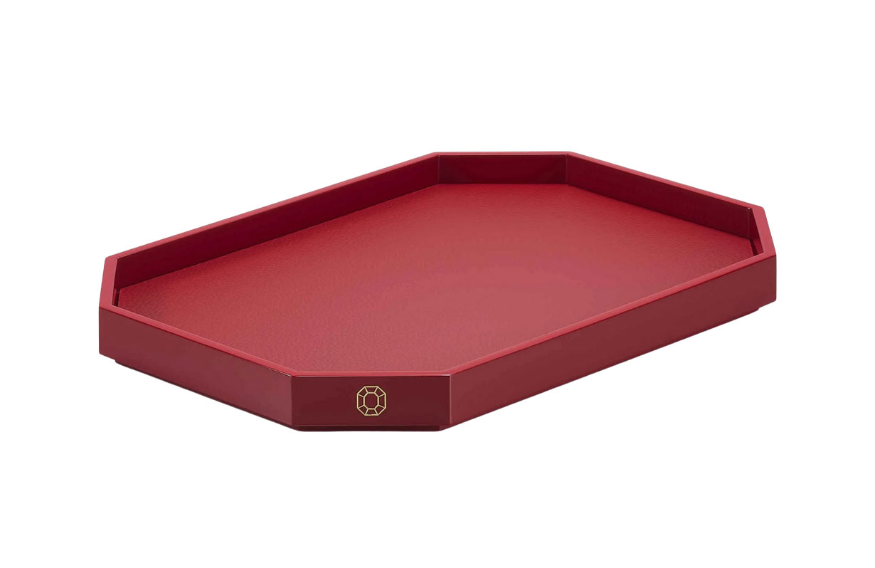 Baccarat Octogone Tray S - Red