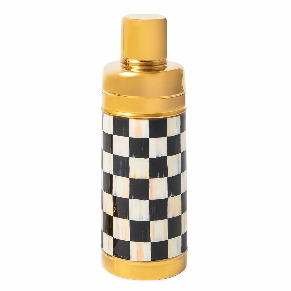 MacKenzie-Childs Courtly Check 3260 Gold Cocktail Shaker