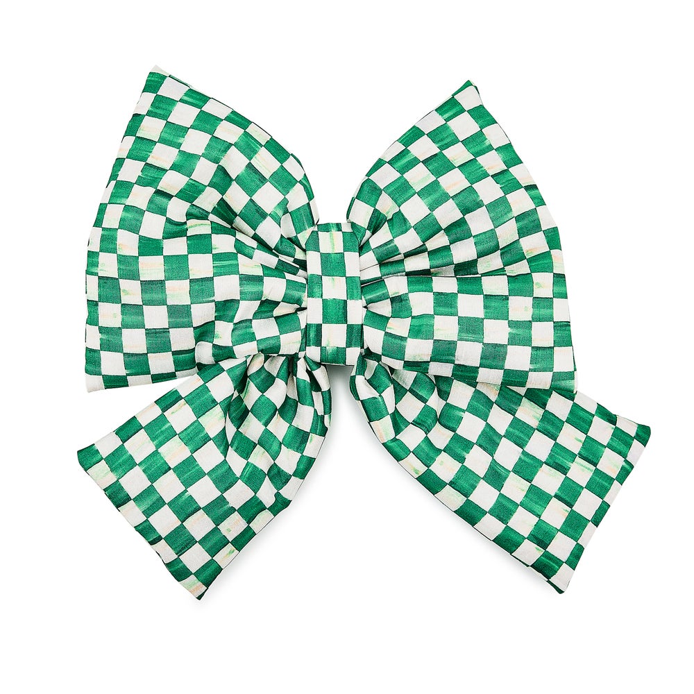 Mackenzie-Childs Green Check Medium Bow