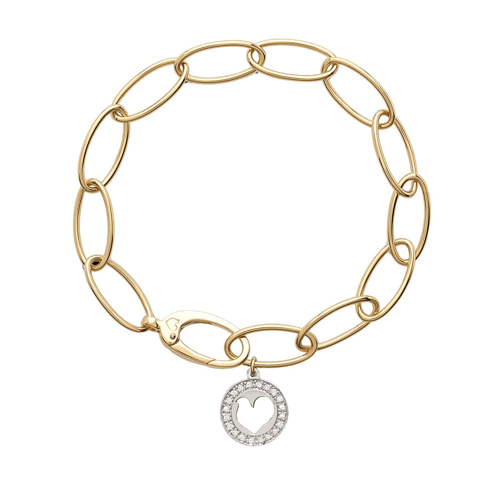 Chantecler Capri Diamond Charm Bracelet in 18kt Yellow Gold 