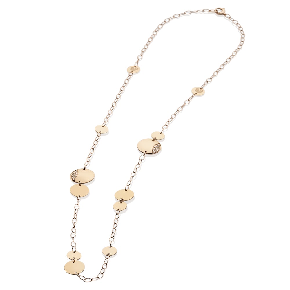 Chantecler Capri “Paillettes” 18kt Pink Gold and Diamond Necklace
