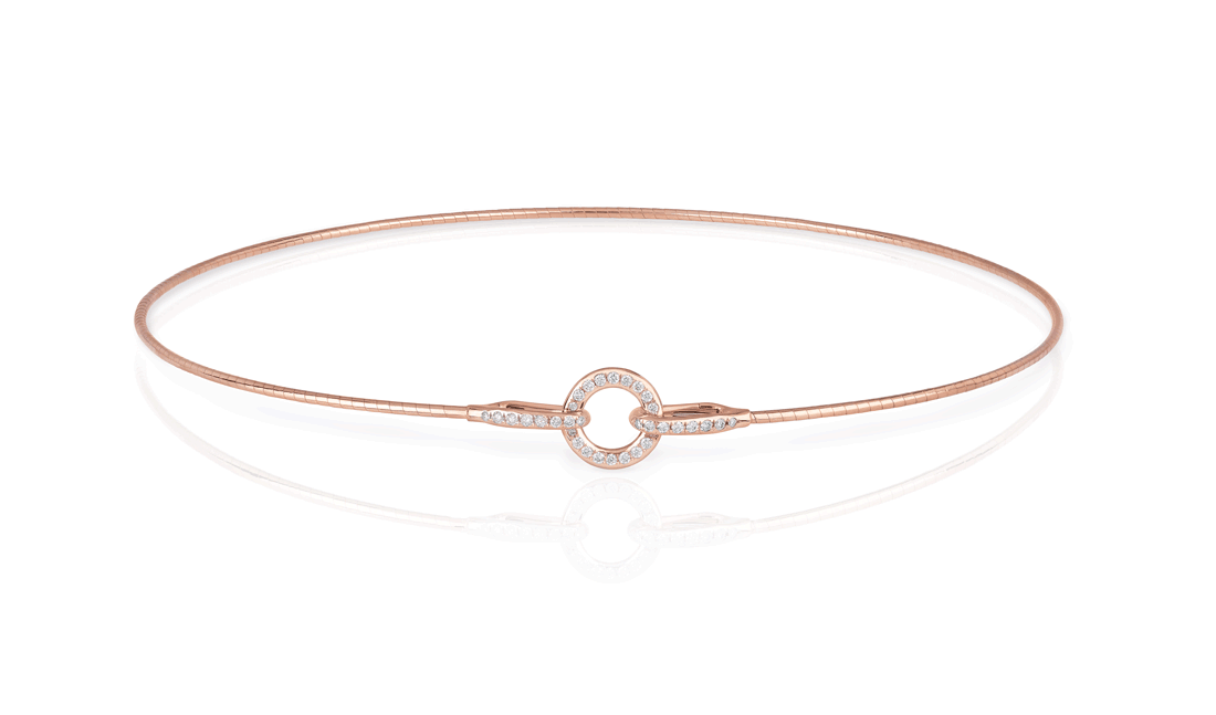 Chantecler Capri 18kt Pink Gold Diamond Choker Necklace