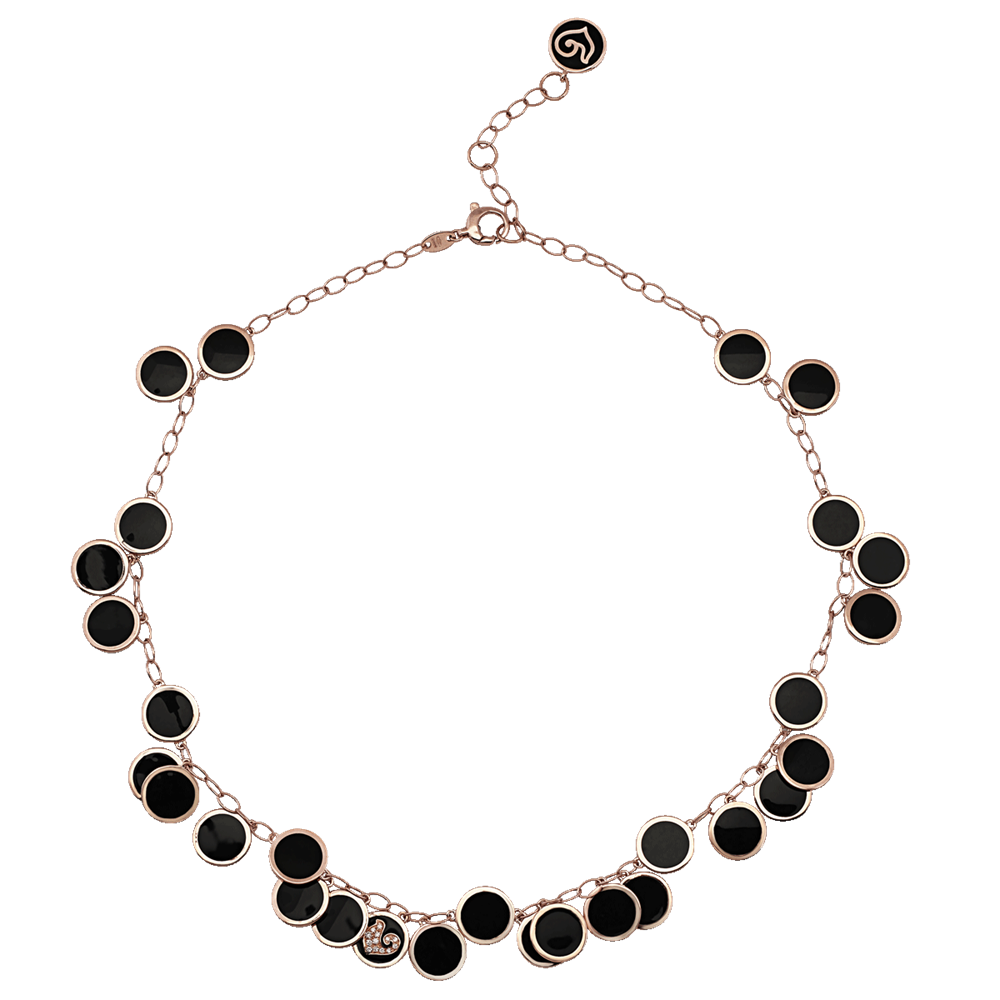 "Paillettes" 18kt Pink Gold and Diamond Choker Necklace
