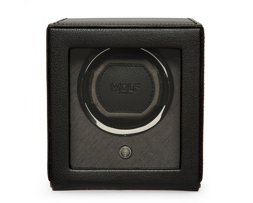 Cub Black Single Watch Winder With Cover 