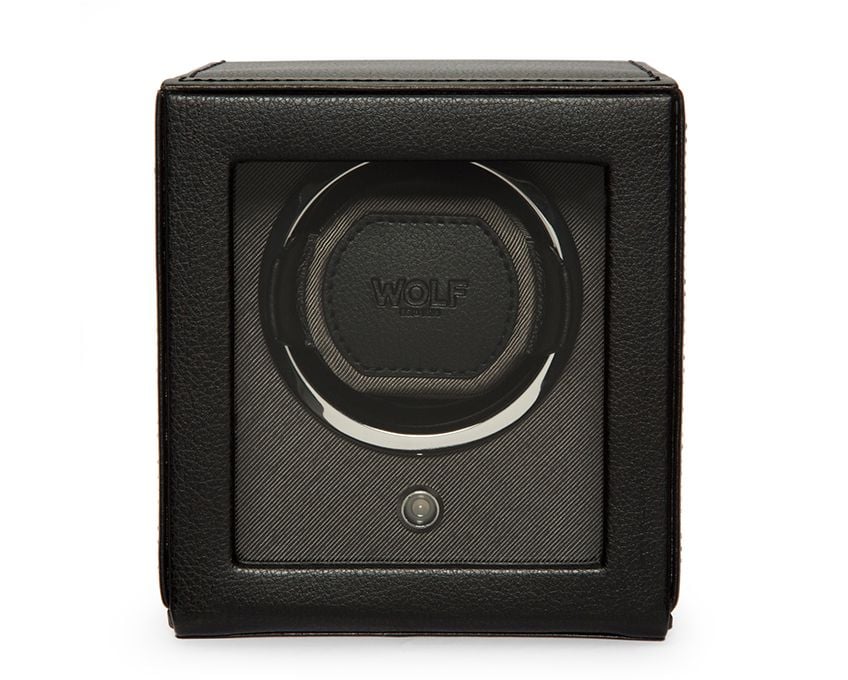 Wolf 1834 Cub Black Single Watch Winder With Cover 
