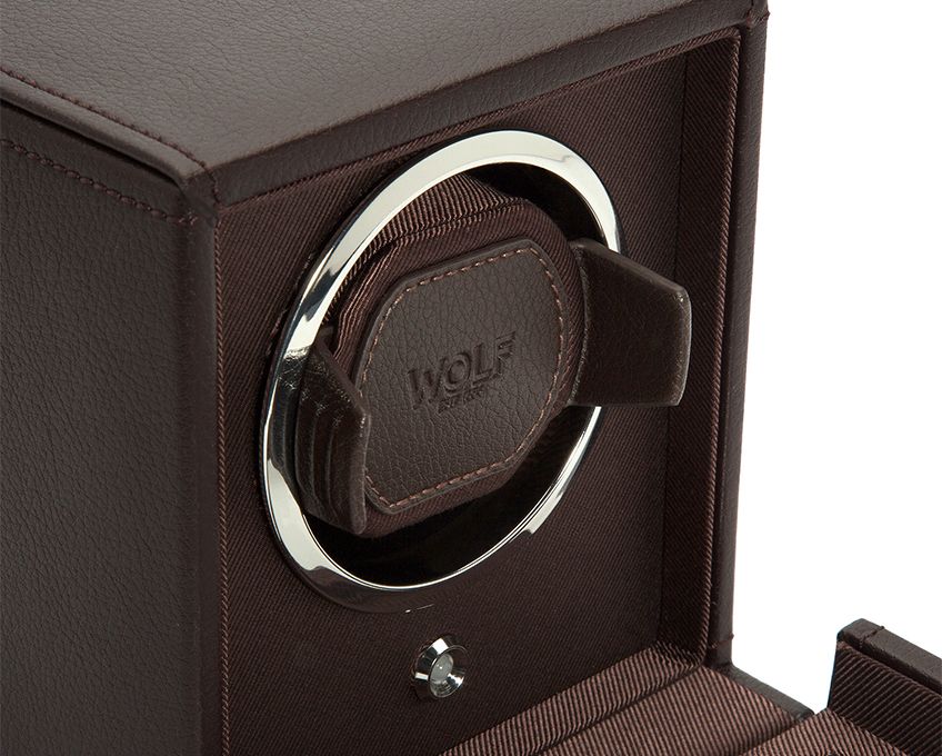Cub Brown Single Watch Winder With Cover 
