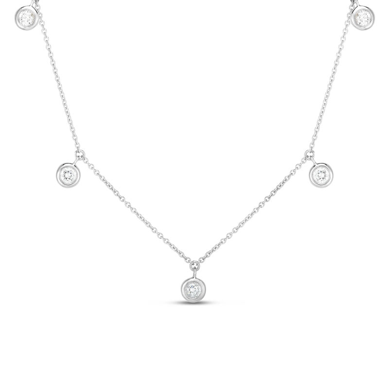 Roberto Coin "Diamonds by the Inch" Necklace with 5 Diamond Stations