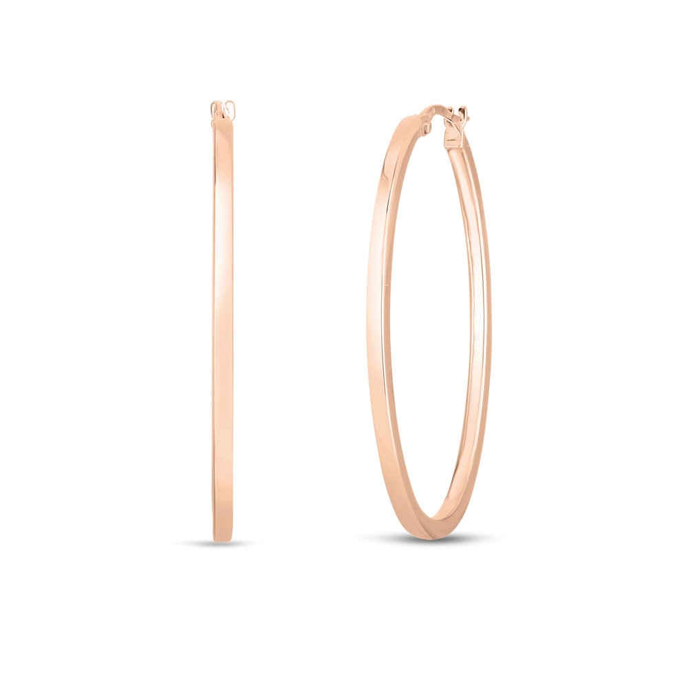 Roberto Coin “Perfect Gold Hoops” Hoop Earrings 18kt Rose Gold