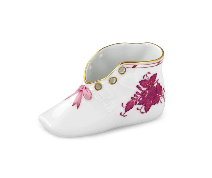 Baby Shoe - Chinese Bouquet Raspberry
