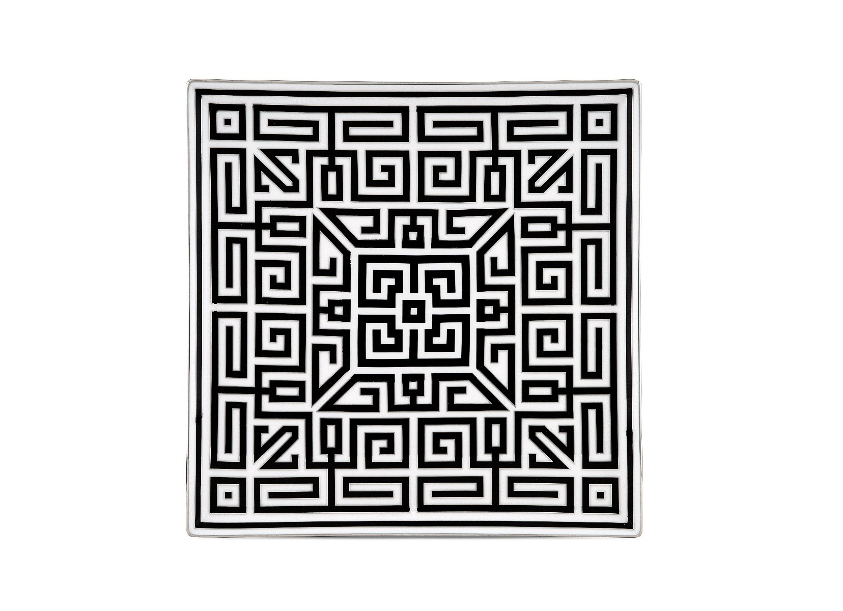Richard Ginori 1735 "Labirinto" Nero Square Plate