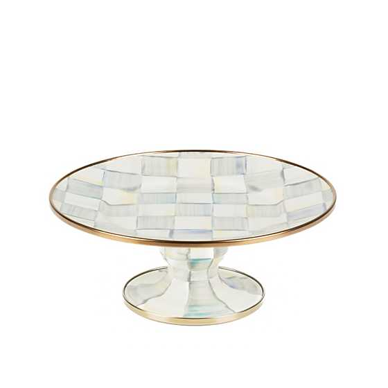 MacKenzie-Childs Sterling Check Mini Pedestal Platter