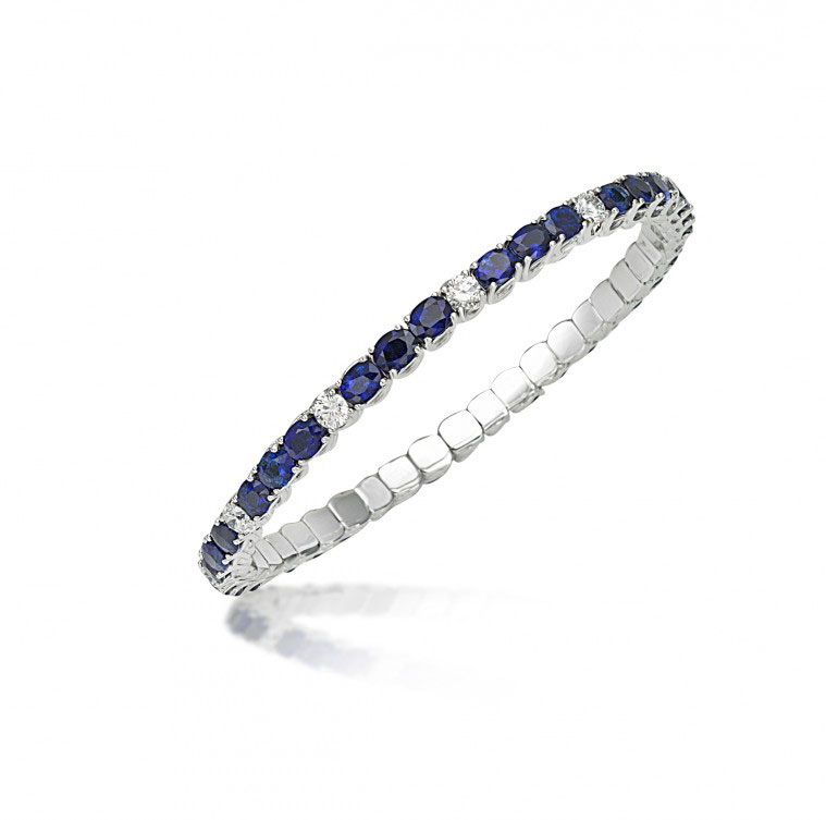 Picchiotti Xpandable™ 18kt White Gold Sapphire And Diamond Bracelet