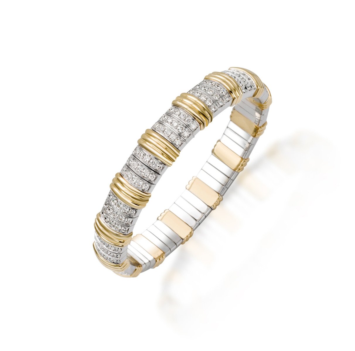 Picchiotti Xpandable ™ 18kt White and Yellow Gold Diamond Bracelet