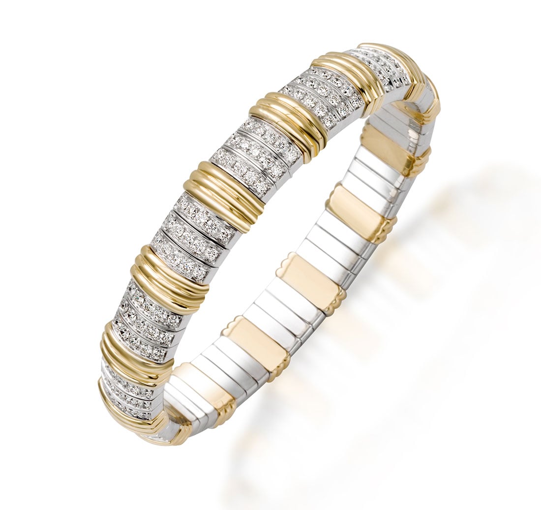 Picchiotti Xpandable ™ 18kt White and Yellow Gold Diamond Bracelet