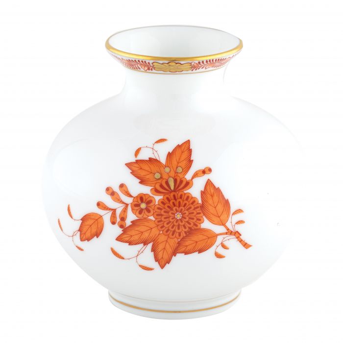 Herend Round Vase - Rust