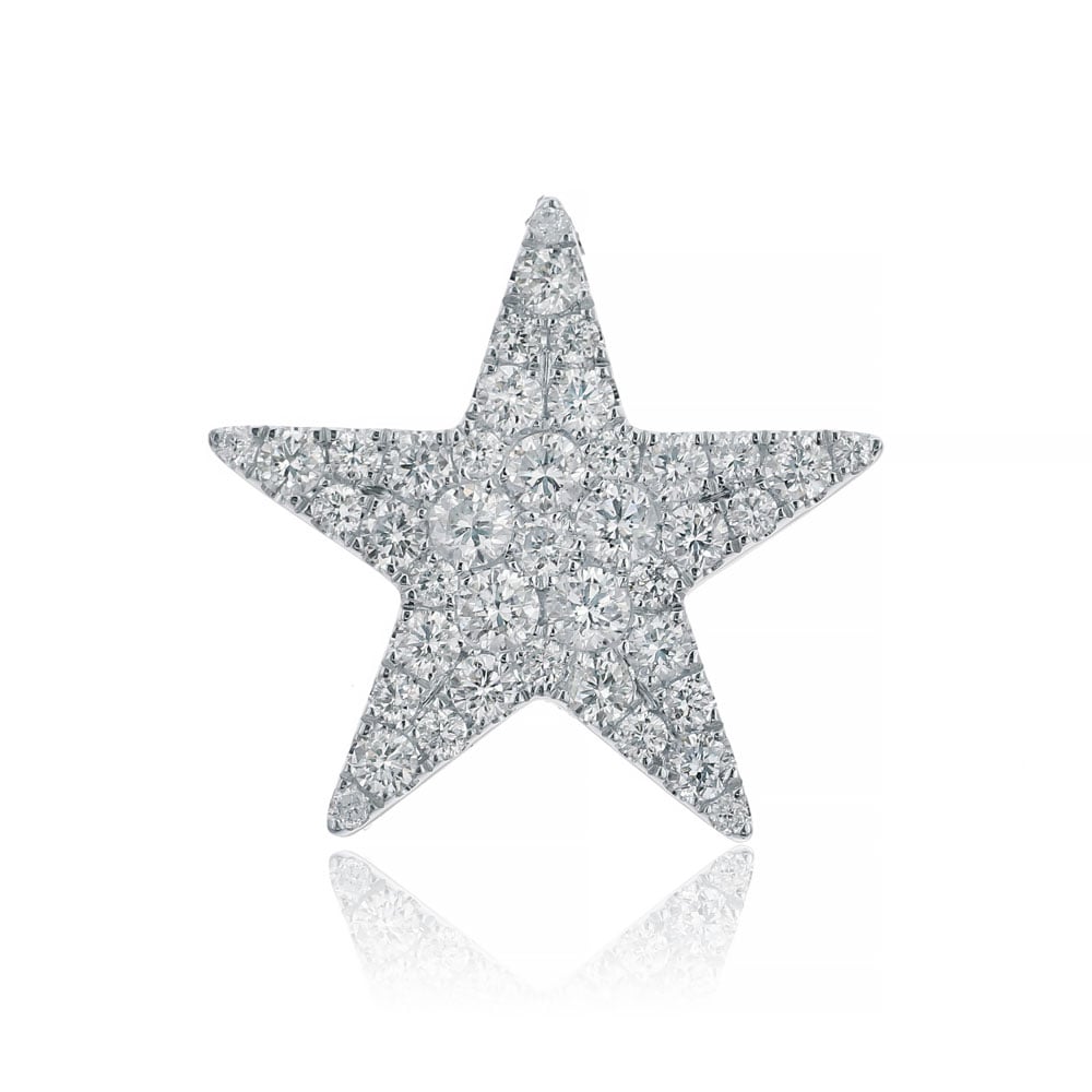 Louis Anthony Jewelers 18kt White Gold Diamond Star Pendant
