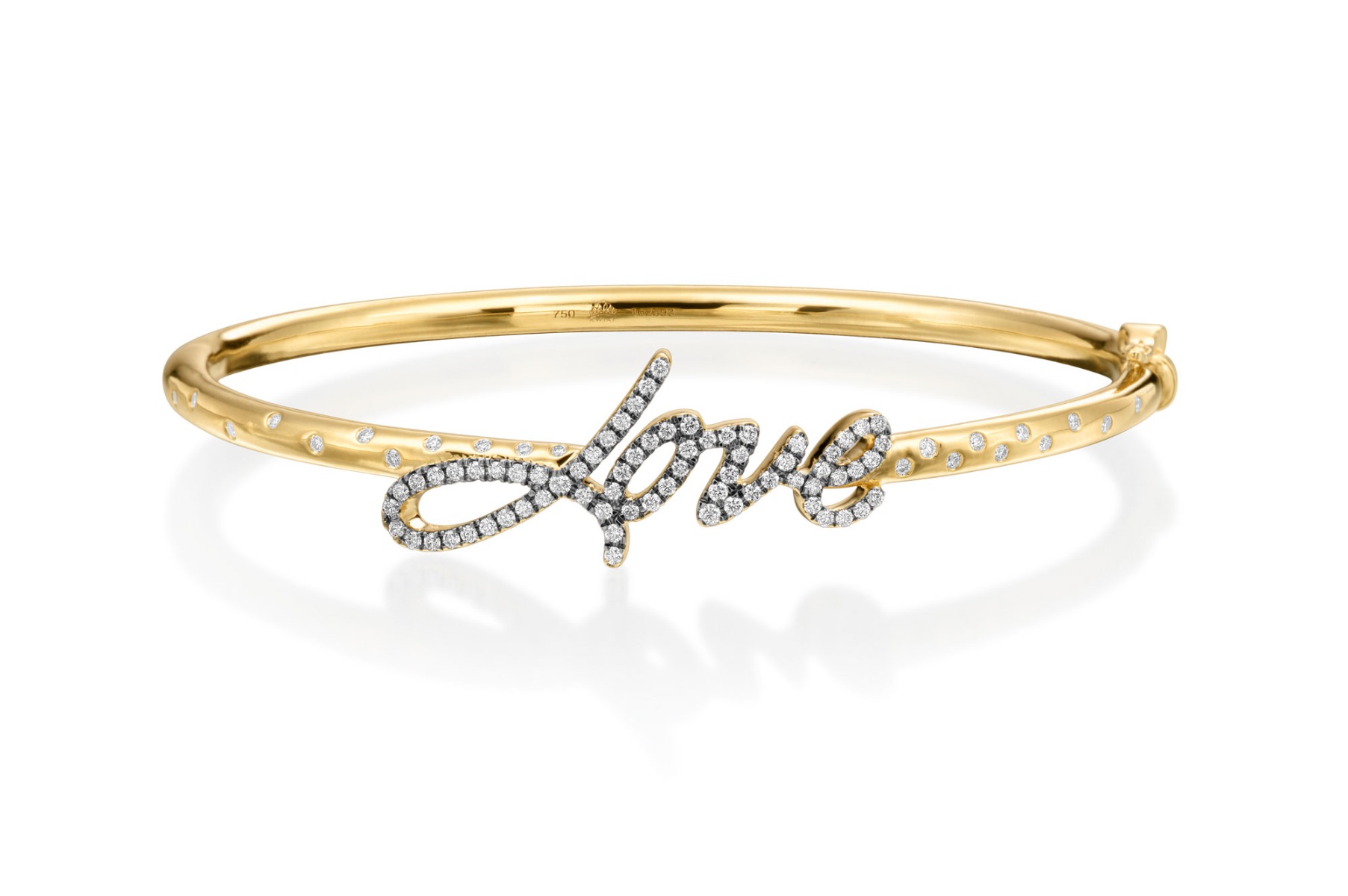 Love Letters Bangle with Diamonds
