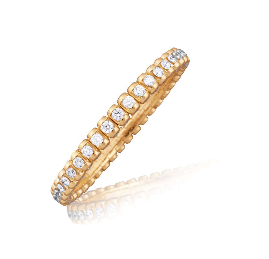Picchiotti Xpandable™ Diamond 18kt  Yellow Gold Diamond Stretch Bracelet
