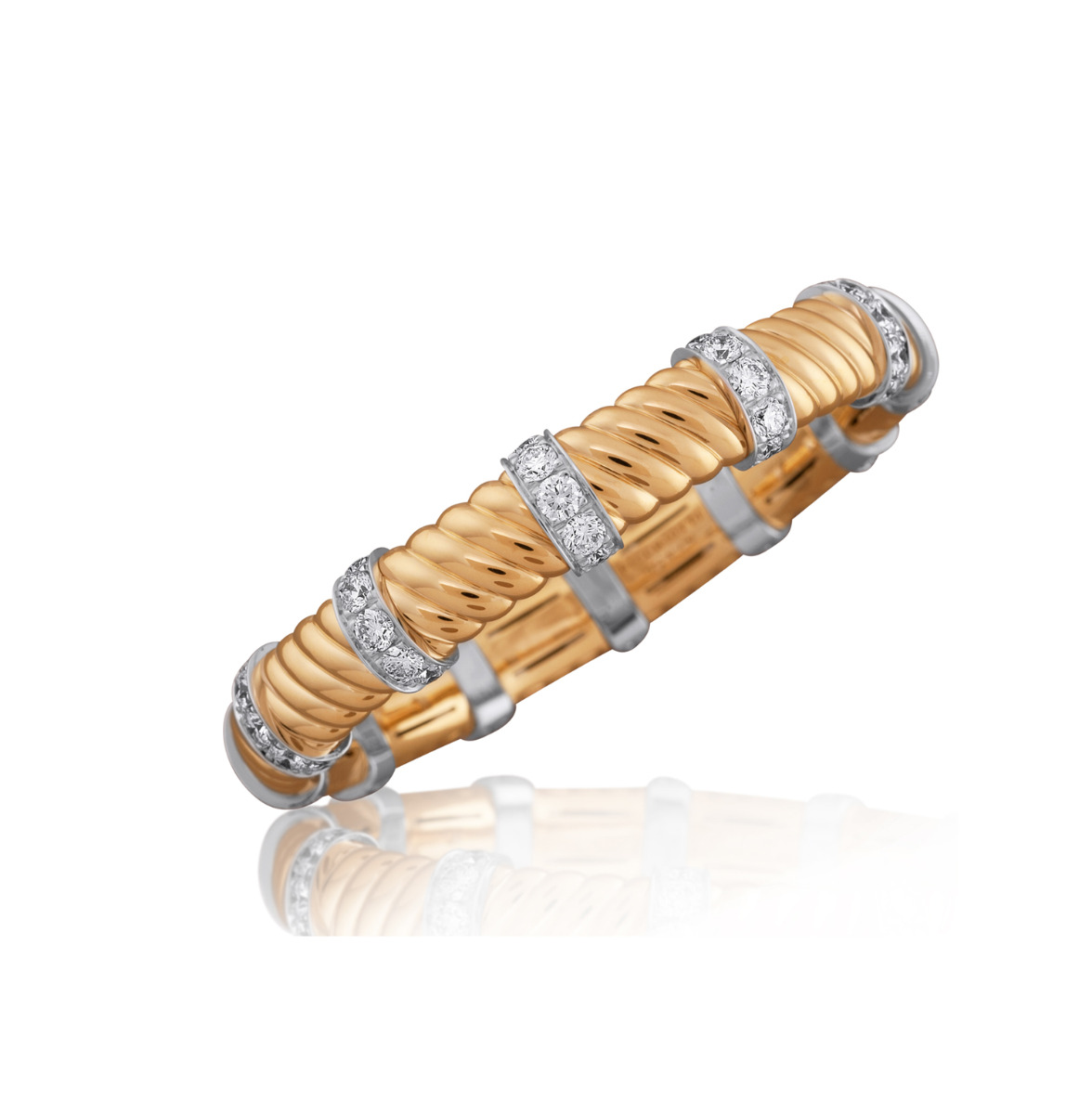 Picchiotti  Xpandable™ Diamond 18kt White and Yellow Gold Bracelet