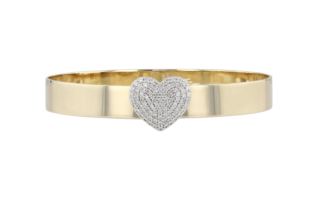Phillips House "Love Always" Affair 14kt Yellow Gold Heart Diamond Bracelet