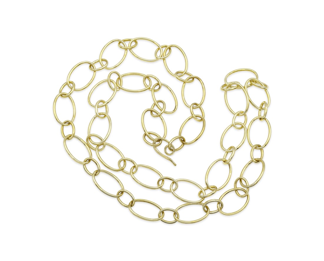 Rudolf Friedmann 14kt Yellow Gold Oval Link Necklace.