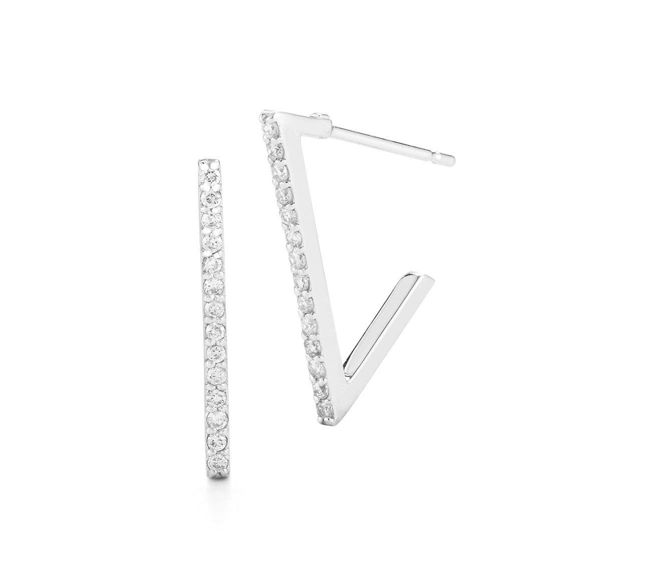 Barbela Design Diamond Titan 14kt White Gold Earrings