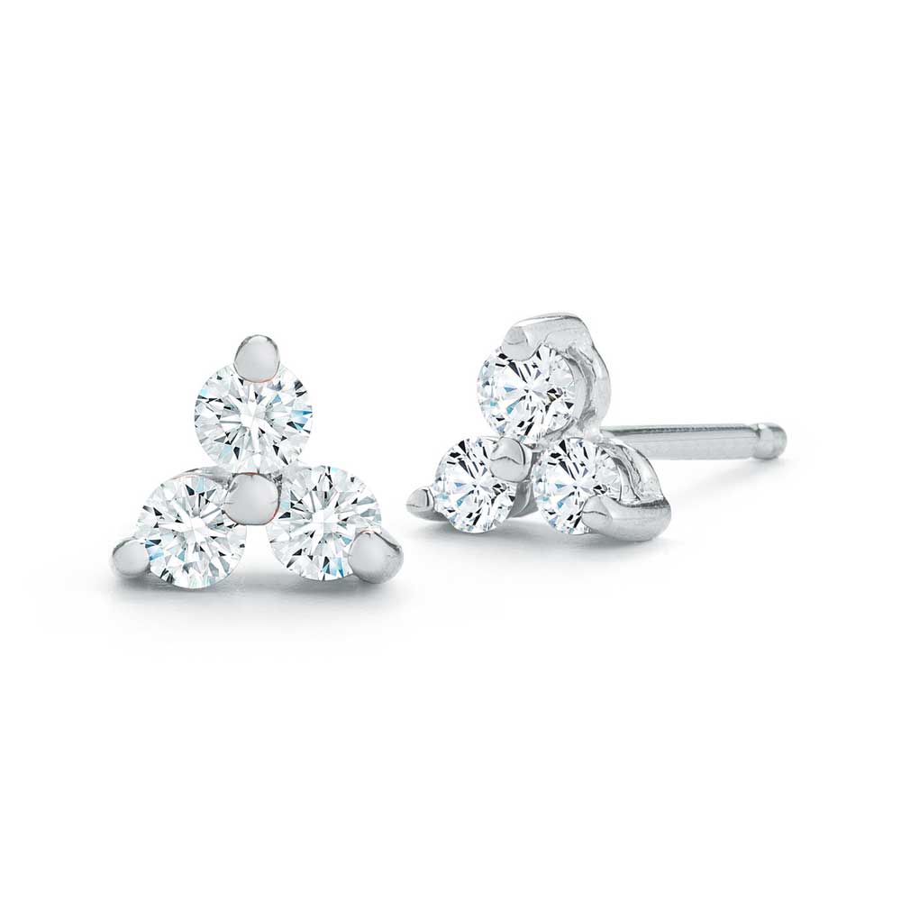 Barbela Design Diamond Rio 14kt White Gold Earrings