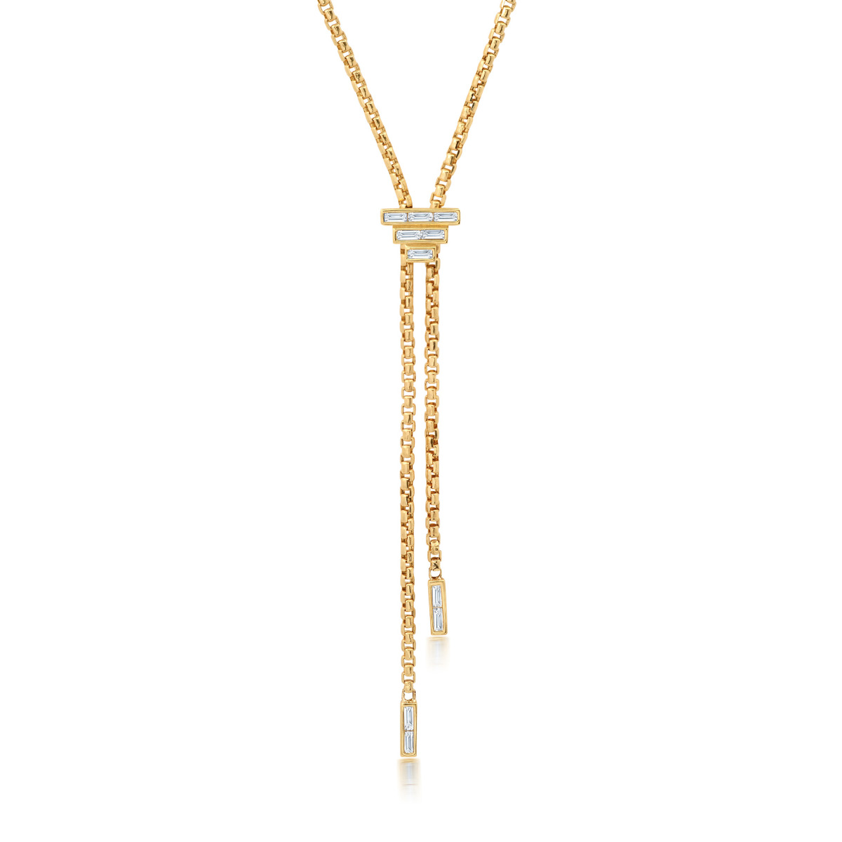 Graziela Gems Diamond Baguette Bolo Necklace