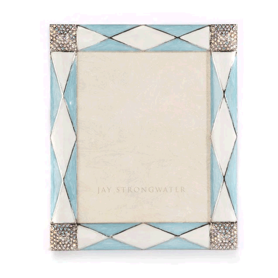 Jay Strongwater Alex Argyle 3" x 4" Frame Blue