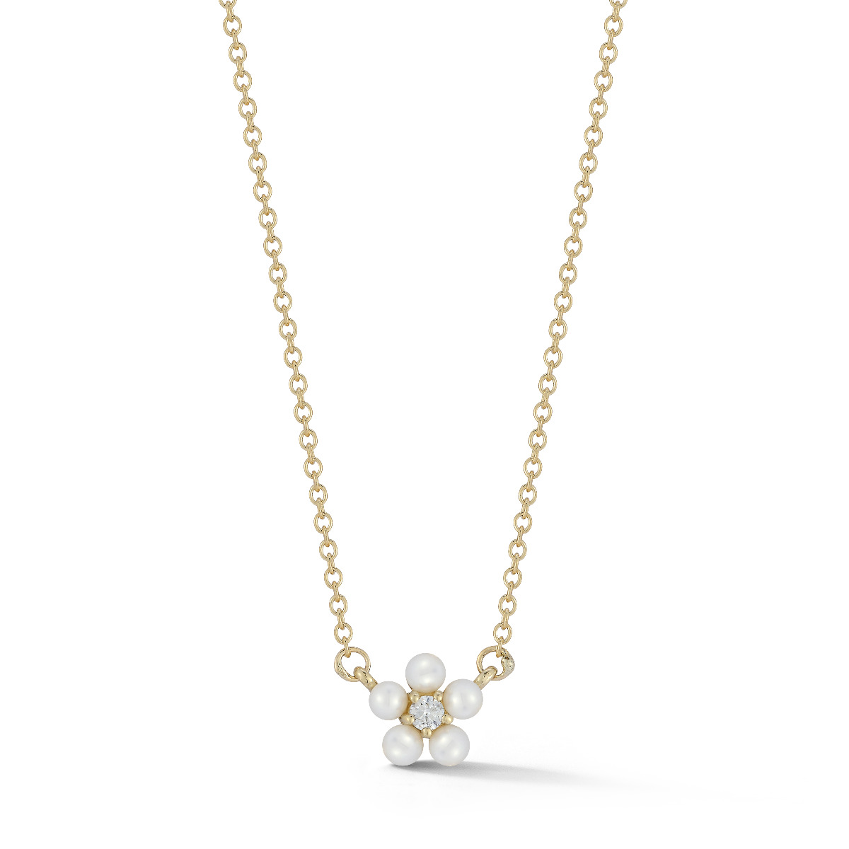Barbela Design Pearl Willa 14kt Yellow Gold Diamond Necklace