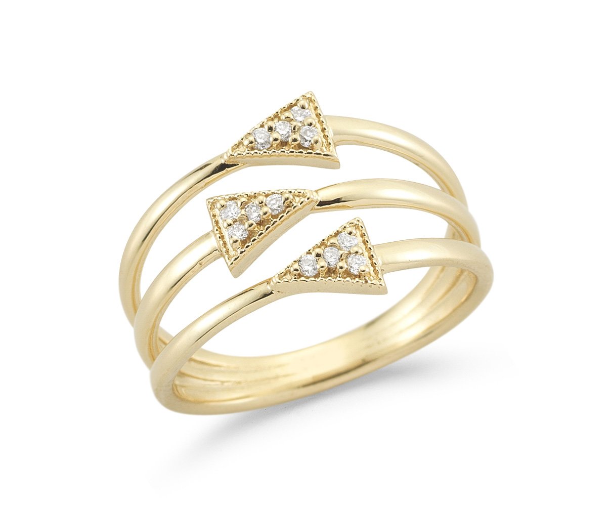 Barbela Design Diamond Trina 14kt Yellow Gold Ring