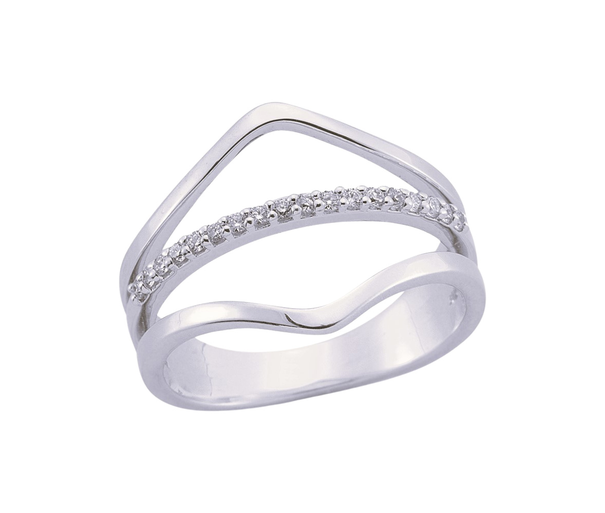 Diamond Lira 14kt White Gold Ring