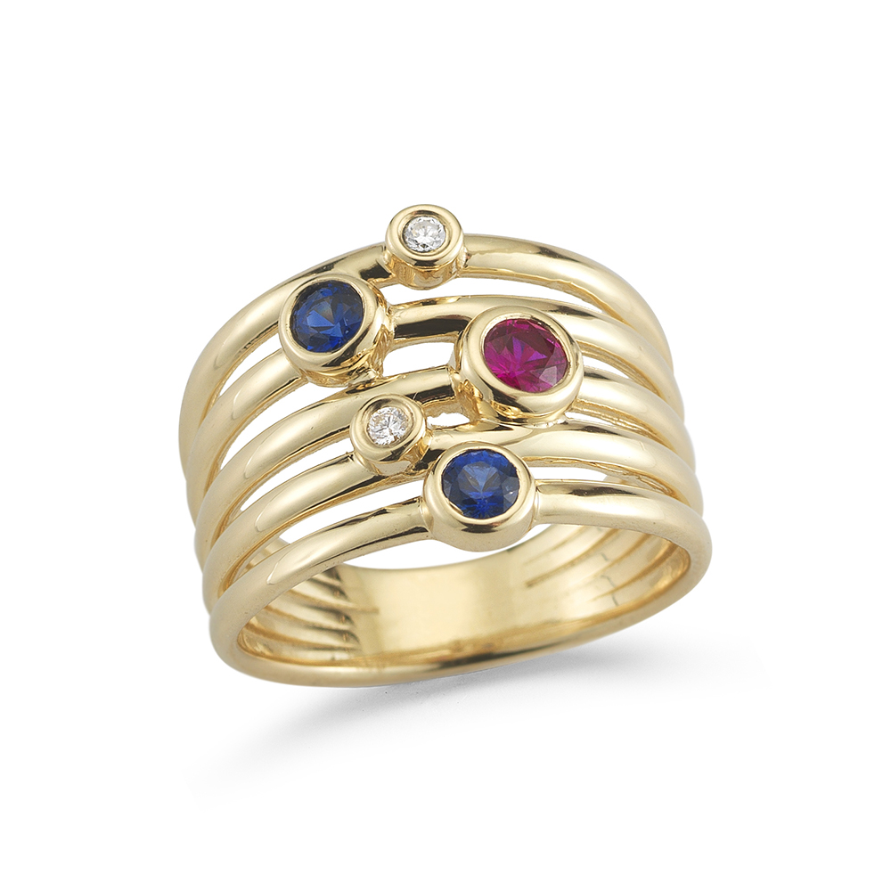 Multi Jules 14kt Yellow Gold Ring