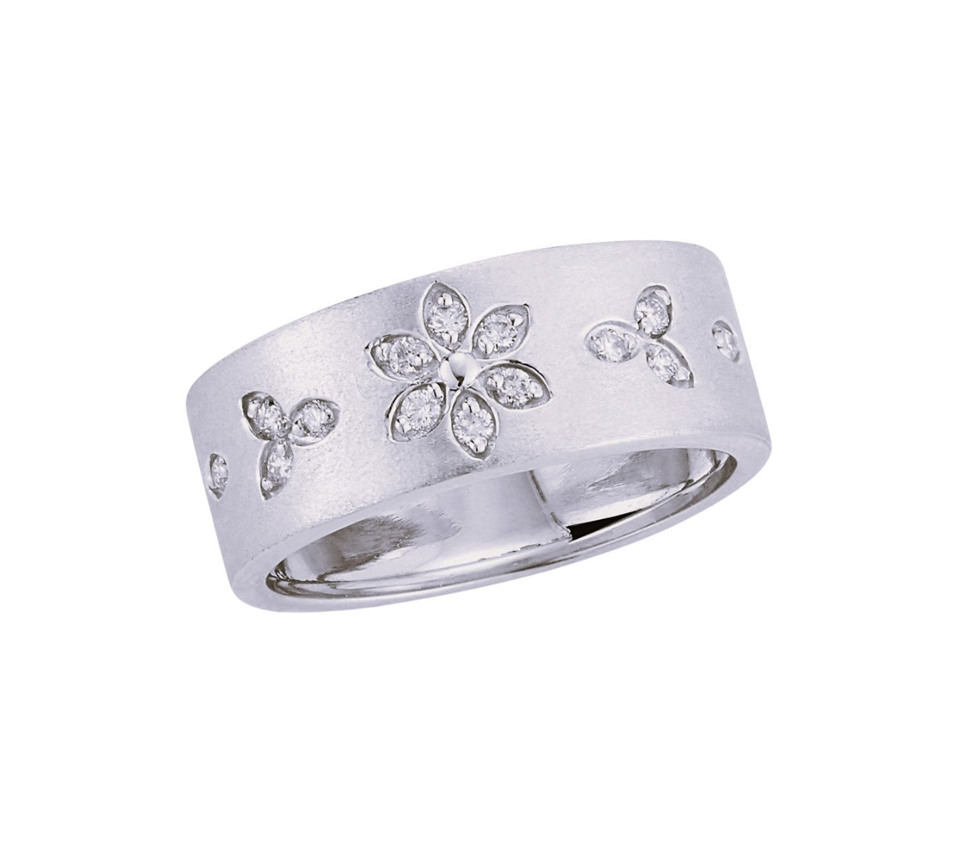 Barbela Design  Diamond Daisy 14kt White Gold Ring