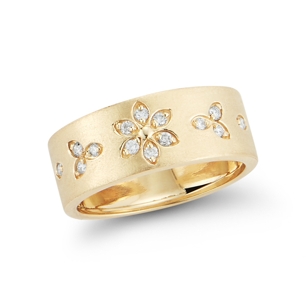  Diamond Daisy 14kt Yellow Gold Ring