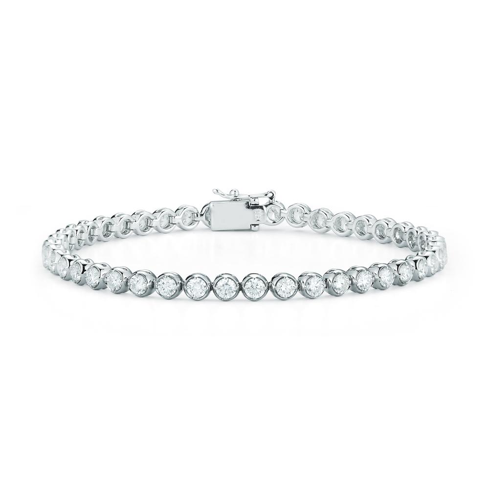 Beny Sofer Diamond Bezel Tennis Bracelet In 14kt White Gold