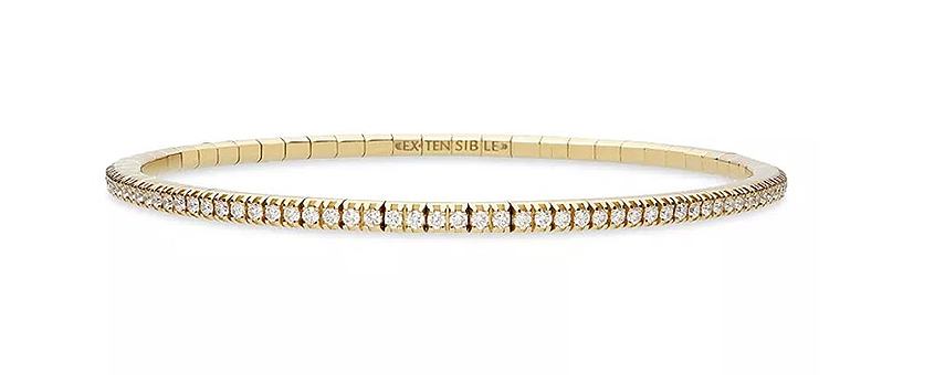 Roberto Demeglio "Extensible" Diamond 18kt Yellow Gold Stretch Bracelet