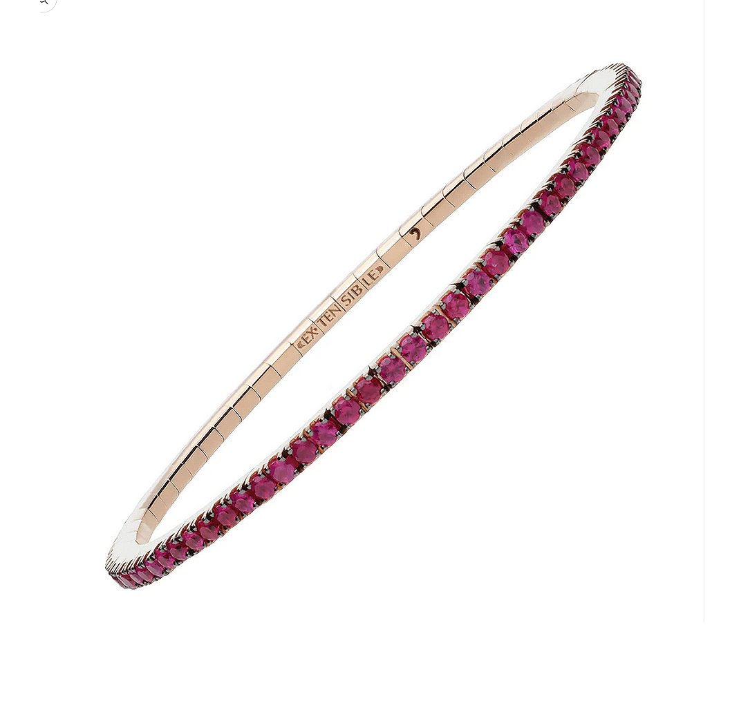 Roberto Demeglio Extensible Ruby 18kt Rose Gold Stretch Bracelet