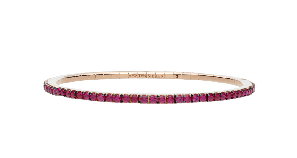 Roberto Demeglio "Extensible" Ruby 18kt Rose Gold Stretch Bracelet