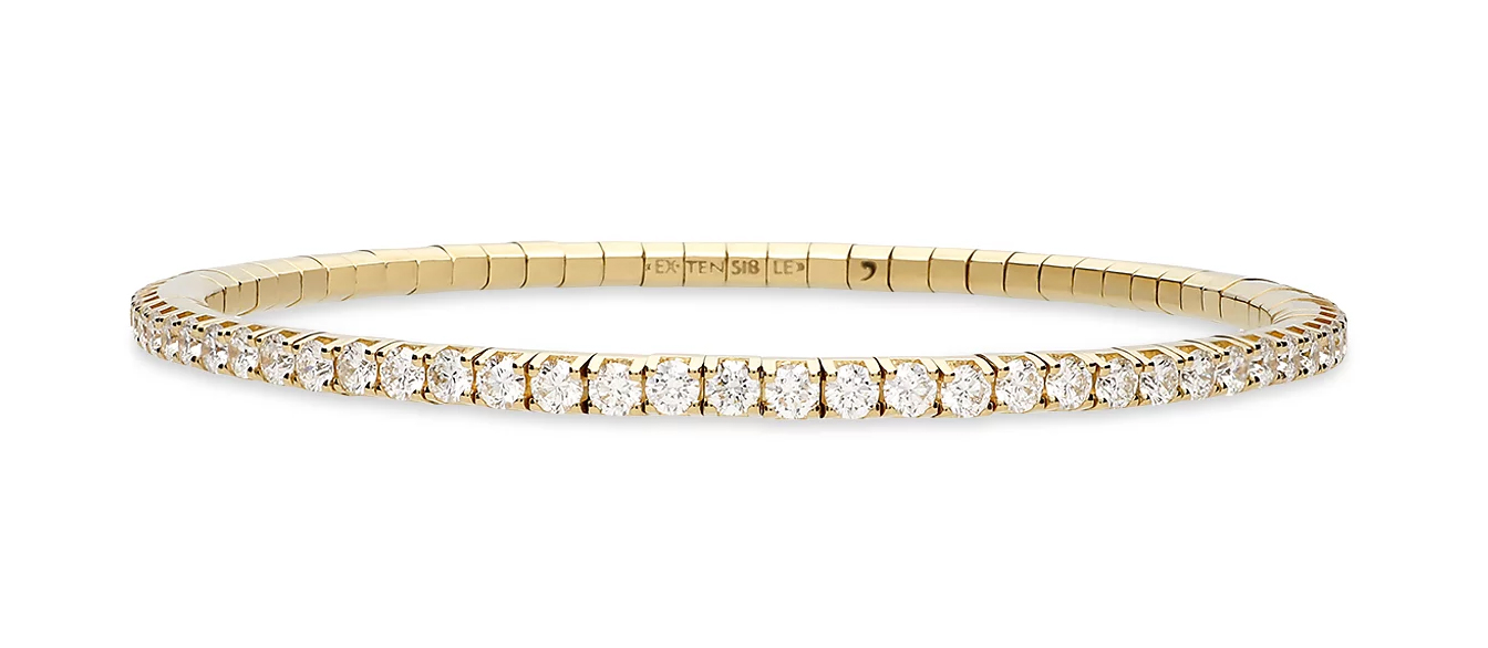 Roberto Demeglio "Extensible" Diamond 18kt Yellow Gold Stretch Tennis Bracelet