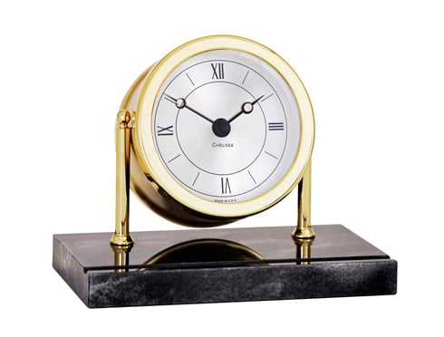 Chatham Mantel Clock on Black Marble Base
