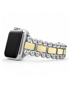 LAGOS "Smart Caviar" Stainless Steel 18kt Gold Watch Bracelet, 38-45mm