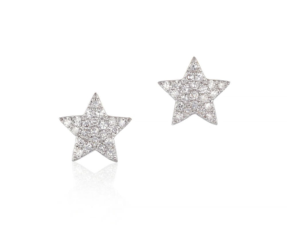 Phillips House "Affair" Infinity 14kt White Gold Mini Star Diamond Stud Earrings