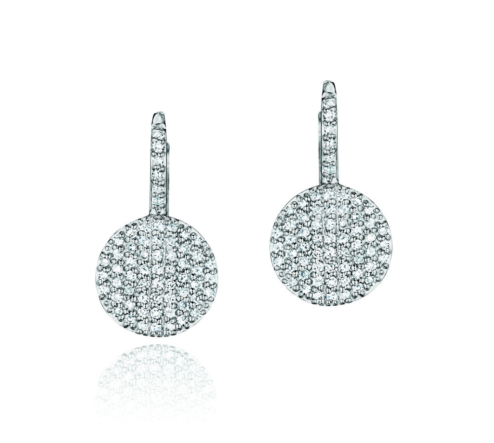 "Affair" Petite Infinity Leverback Diamond Earrings