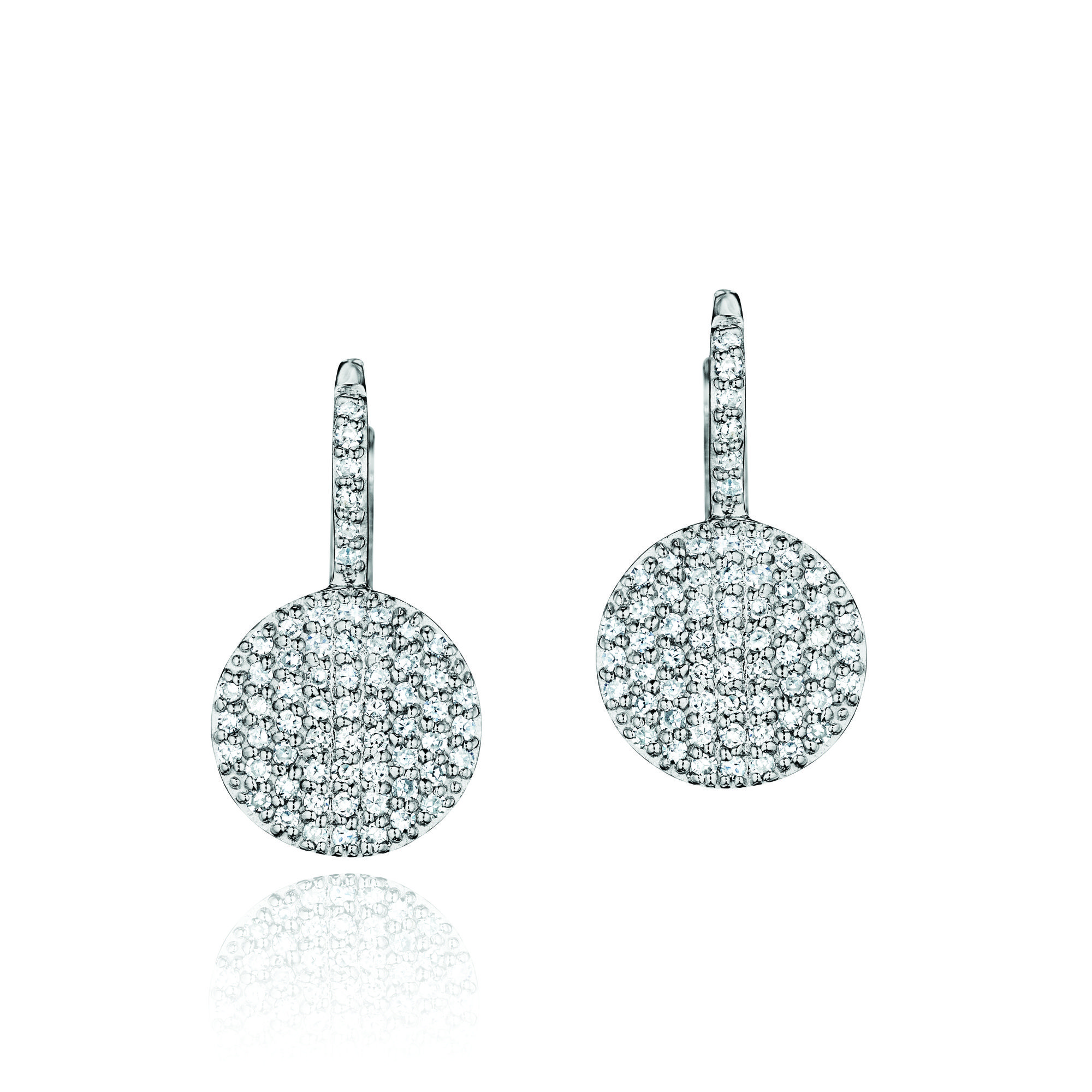 Phillips House "Affair" Petite Infinity Leverback 14kt White Gold Diamond Earrings