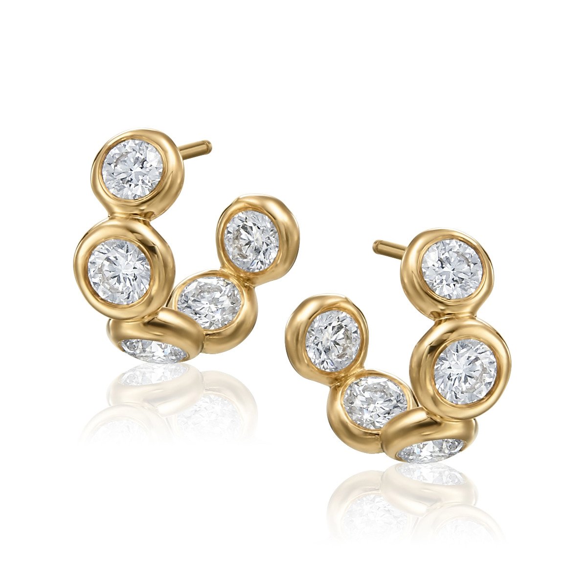 Gumuchian "Moonlight" C-Curved Diamond Earrings