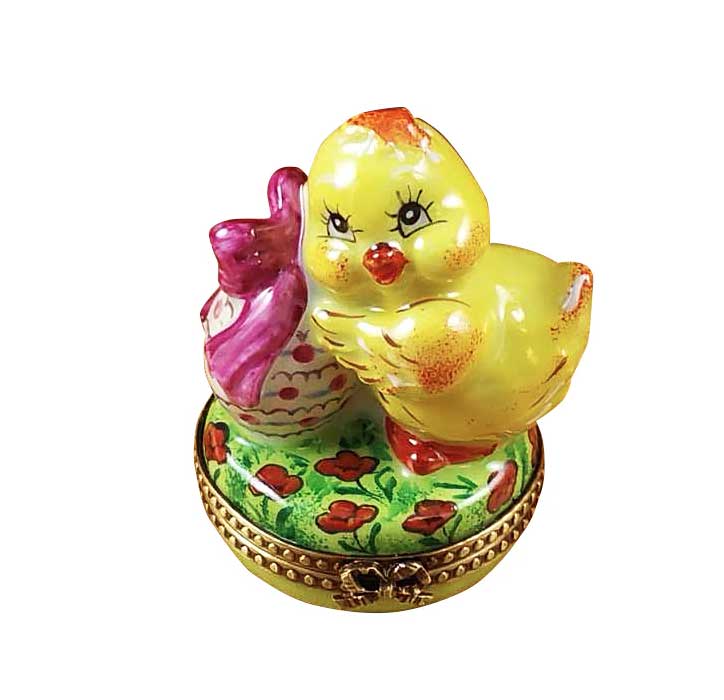 Rochard Limoges Easter Chick Porcelain Box
