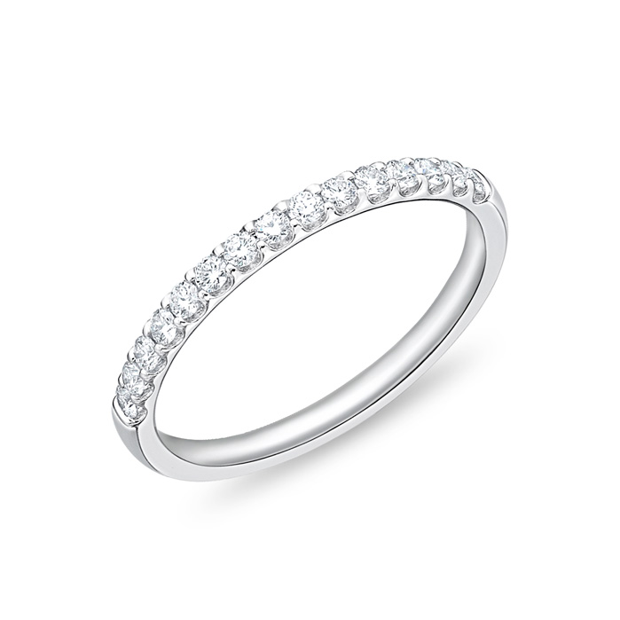 "Odessa" Platinum Half Diamond Eternity Band